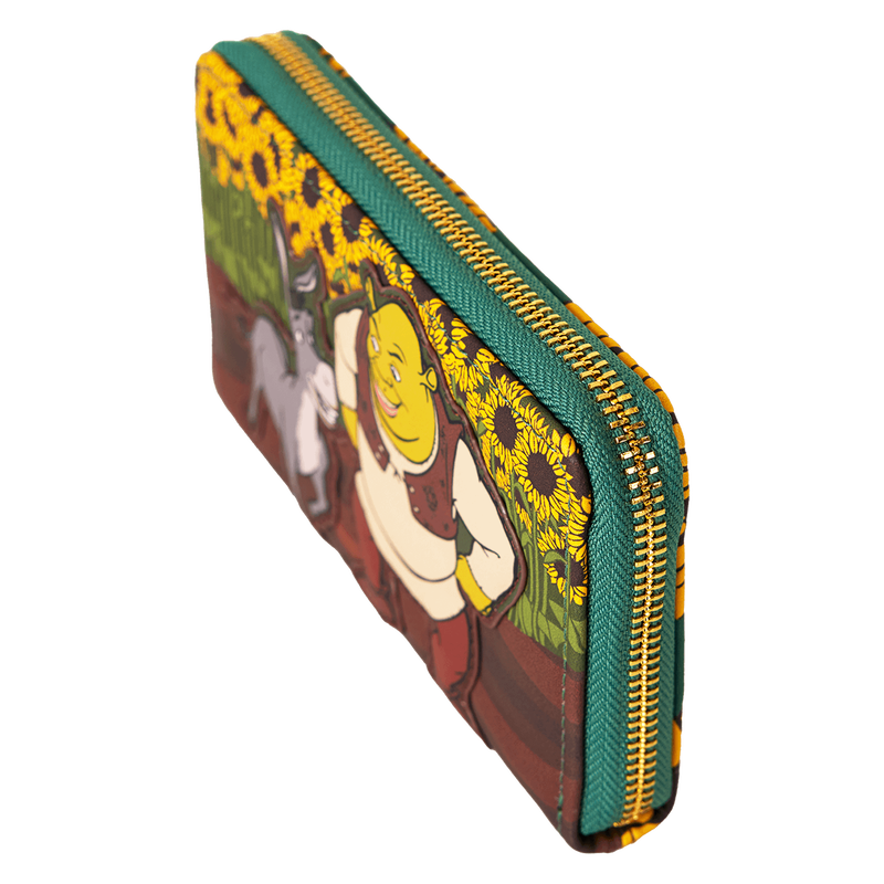 Shrek & Donkey Sunflower Field Zip Around Wallet