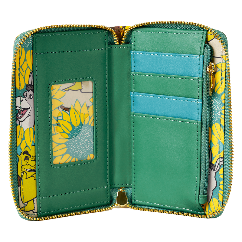 Shrek & Donkey Sunflower Field Zip Around Wallet