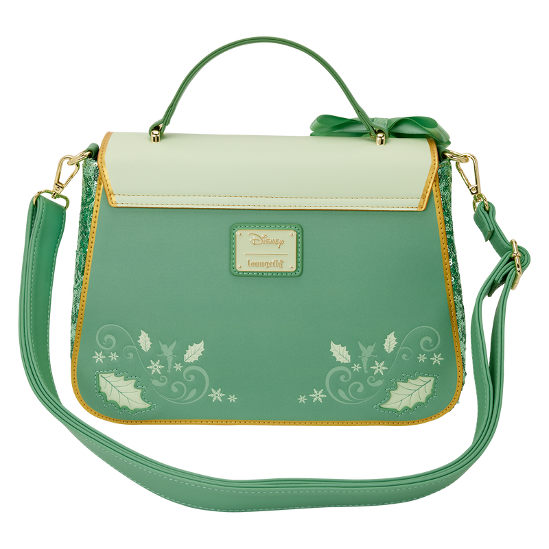 Peter Pan Tinker Bell Holiday Sequin Crossbody Bag with Charms