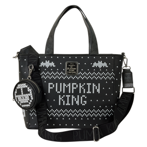 The Nightmare Before Christmas Jack Skellington Reversible Sequins Tote Crossbody Bag with Coin Bag