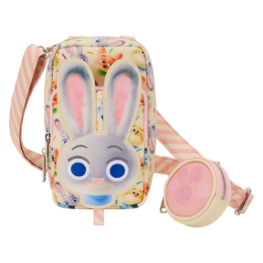 Zootopia 2 Judy Hopps Cotton Candy Cosplay Cell Phone Crossbody Bag with Coin Bag
