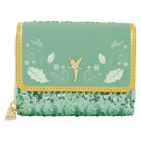 Peter Pan Tinker Bell Holiday Sequin Tri-Fold Wallet