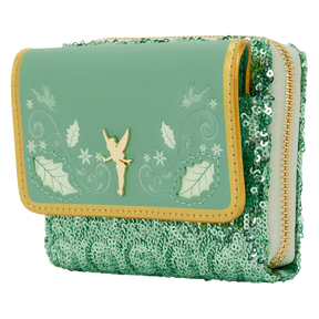 Peter Pan Tinker Bell Holiday Sequin Tri-Fold Wallet