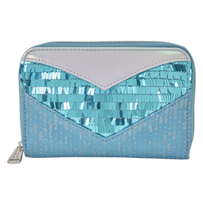 Frozen Princess Elsa Glitter Sequin Cosplay Zip Around Wallet