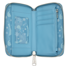 Frozen Princess Elsa Glitter Sequin Cosplay Zip Around Wallet