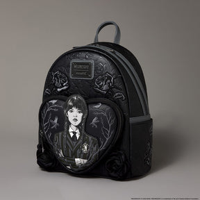 Wednesday Black Roses Mini Backpack