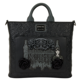 Wednesday Black Roses Convertible Backpack & Tote Crossbody Bag