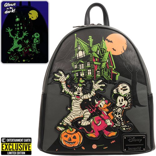 Disney 100 Halloween Trick or Treaters Glow-in-the-Dark Mini-Backpack - Entertainment Earth Exclusive