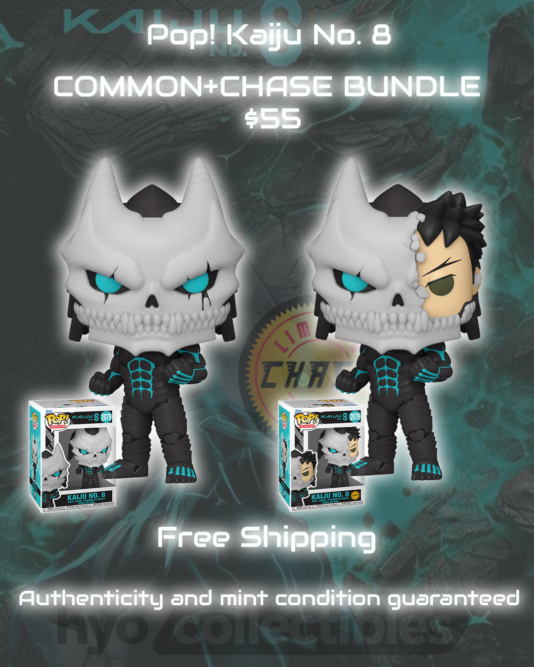 Pop! Kaiju No. 8, Regular and CHASE Bundle