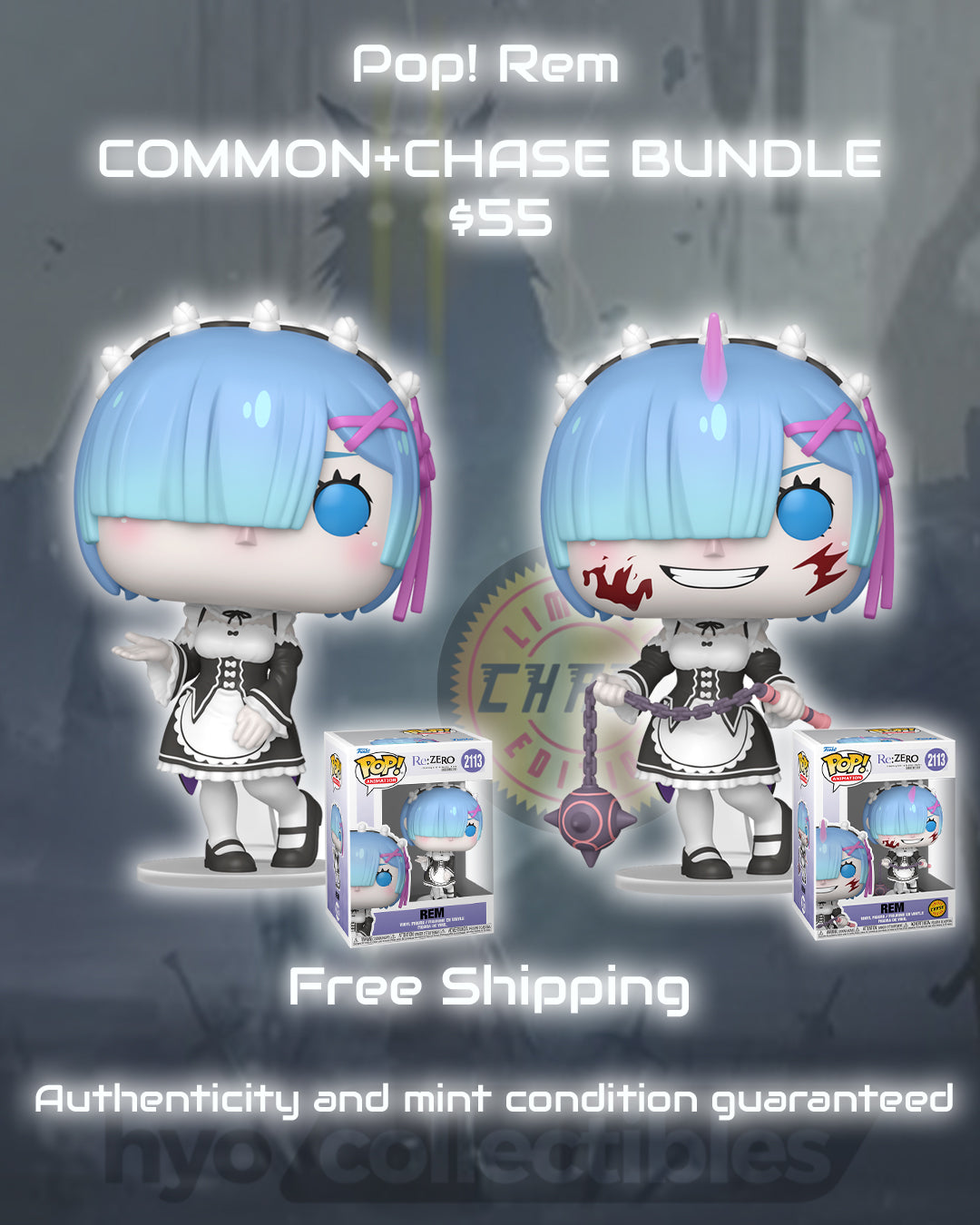 Pop! Rem, Regular and CHASE Bundle